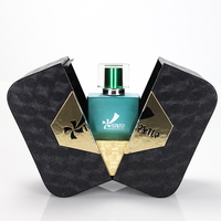 Conception Impression Personnalisée Logo De Marque Double Porte Ouverte Boîte En Carton Noir Carré Rigide Boîte De Parfum Emballage