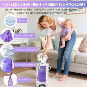 15 pièces de sacs de recharge pour couches Tom Tip, doublures pour poubelle à couches, recharges pour poubelle à couches Genie/<span class=keywords><strong>Angelcare</strong></span>/TomHygiene - Product Image 5