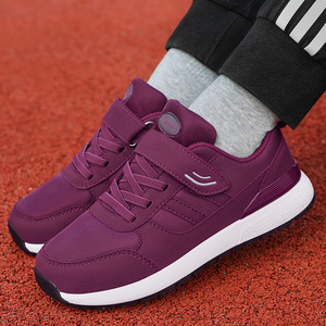 Chaussures de sport pour enfants, tige synthétique, semelle extérieure en caoutchouc, semelle intermédiaire en EVA, doublure en coton, violet, taille 30 - Product Image 1
