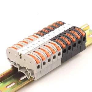 Din Rail Terminal Block Wire Connector 211 Quick Wire Compact Splicing Conductor Fast Cable Connector Mini Conductor