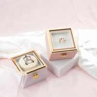 Nouveauté Bijoux en acrylique personnalisable, présentoir pour collier et pendentif, petit ours, anneau de gâteau, cadeau surprise avec motif carré