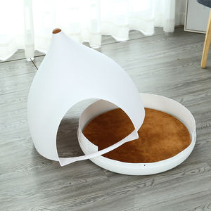 2021ใหม่หรูหรา Hoopet สีขาว Igloo สุนัขสัตว์เลี้ยงพลาสติกเตียงขนแกะ - Product Image 4