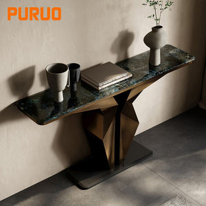 Collection de dessus en faux marbre noir moderne <span class=keywords><strong>Table</strong></span> <span class=keywords><strong>console</strong></span> élégante décorative d'entrée Meubles de salon - Product Image 2
