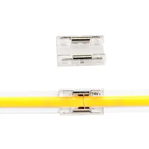 High Quality COB LED Strip Light Connector 6mm 8mm 10mm Width Solderless LED Strip Light Connector