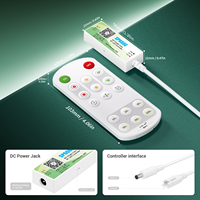 Contrôleur LED musical monochrome SP666E PWM SPI DC5V-24V avec contrôle APP et RF 2.4G, capteur filaire, télécommande à variation de rythme multiple, 1800 canaux