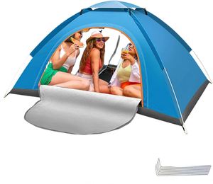 Carpa de Camping Tipo Domo, Portátil, para 3-4 Personas, de Poliéster 170T, Impermeable, Ultraligera, para las Cuatro Estaciones, con Apertura Automática - Product Image 1