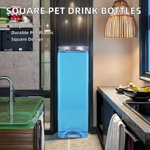 ขวดเครื่องดื่ม PET ขนาด 500 มล. ยี่ห้อ <span class=keywords><strong>JBO</strong></span> Square พร้อมฝาอลูมิเนียมแบบเปิดง่าย สำหรับบรรจุโซดา เครื่องดื่มชูกำลัง และเครื่องดื่มอื่นๆ - Product Image 2