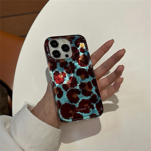 Funda Doble Capa con Estampado de Leopardo Azul Marrón Retro para iPhone 17 Pro Max 16 15 14 13 - Product Image 4