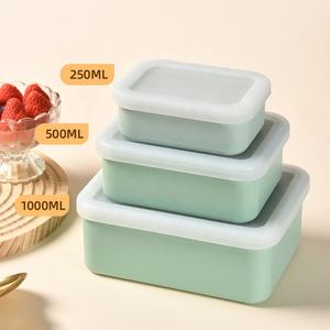 Household Wholesale Silicone Food Container <b>Storage</b> Bento <b>Box</b> School Office Bento <b>Box</b> Food Grade Silicone Lunch <b>Box</b> With Lid - Product Image 4
