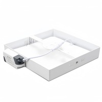 Plafonniers LED carrés ultra-minces en aluminium, sans perforation, 2700K blanc chaud doux, anti-éblouissement, dimmables, pour bureaux