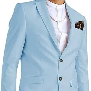 Nieuwe Heren Pak Casual Zomer Blazer 2-delige Smoking Bruidegom Strand Trouwpak (Jas + Broek + Stropdas)