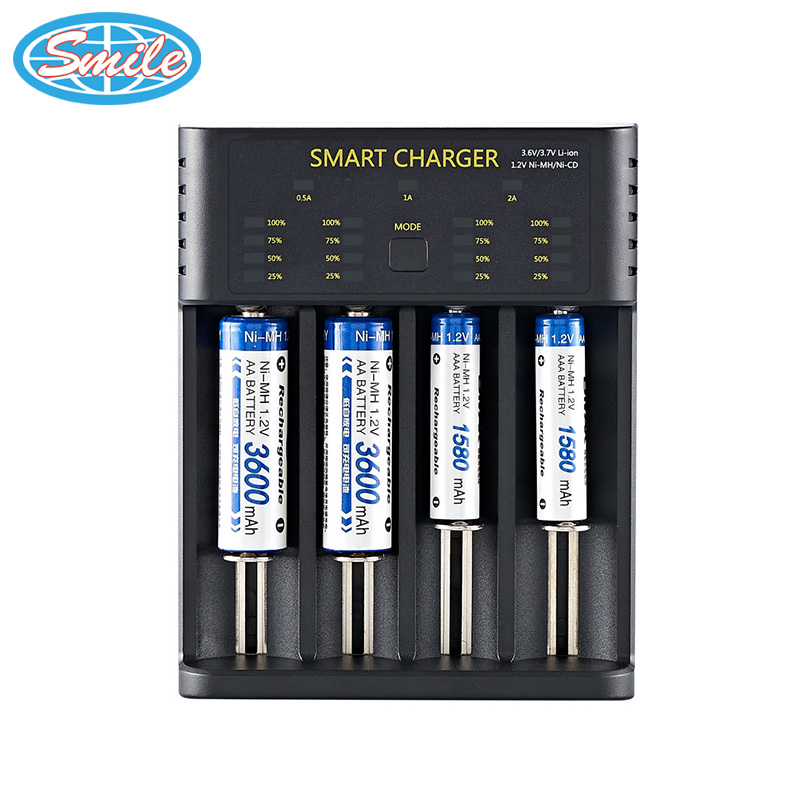 Li-ion Lithium Ion Battery 3.7V Charger 18650 18500 16340 20700 20700 10440 26650 1.2V AA AAA NiMH Lithium Battery Charger