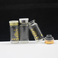 Bouteille vide de liquide buccal tubulaire en verre Borosilicate brun 10 ML, flacon de sirop jetable ambre 10 ML flacons médicaux