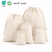 Bolsa de Lona de Algodón Natural con Cordón, Personalizada con Logotipo, Ecológica, a Prueba de Polvo, Colorida, para Compras y Regalos, Venta al Por Mayor