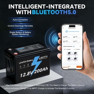 100AH <strong>200AH</strong> 300AH LifePO4 Lithium Battery Pack 200A BMS with Bluetooth UART/485 12.8V 12 Portable Solar - Product Image 3