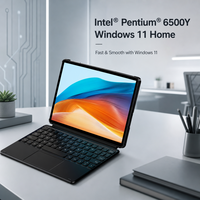 Tablet 2-in-1 dengan Keyboard Portabel Intel Core I3-6500Y 8GB+256GB Windows 11 Layar IPS Wi-Fi 6 Desain Tipis
