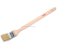 Pinceaux industriels à portée étendue de qualité bricolage, manche en bois personnalisable, brosse de radiateur en fibre synthétique à poils naturels