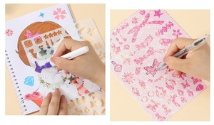 Kit de Juguetes de Pegatinas Reutilizables DIY, Libro de Actividades de Decoración de Joyas y Vestidos Elegantes para Niñas - Product Image 4