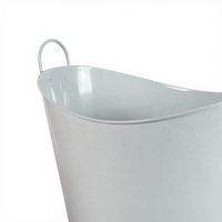 Seau à glace en métal revêtu de poudre de 3,6 gallons pour les fêtes en plein air