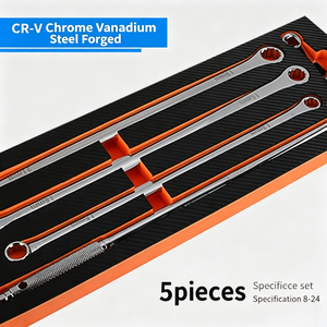 Combination Wrench Set 5-Piece Chrome Plated 6-Point Automotive Repair Tools - Product Image 2