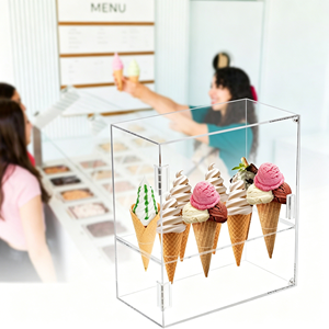 <span class=keywords><strong>Vitrina</strong></span> <span class=keywords><strong>de</strong></span> acrílico transparente <span class=keywords><strong>de</strong></span> tamaño personalizado para conos <span class=keywords><strong>de</strong></span> helado, con 9 orificios, expositor <span class=keywords><strong>de</strong></span> conos <span class=keywords><strong>de</strong></span> gofre con puerta a prueba <span class=keywords><strong>de</strong></span> polvo para tienda <span class=keywords><strong>de</strong></span> postres - Product Image 3