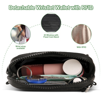 Sac bandoulière pour téléphone avec fenêtre d'identification et pochette zippée |   Sangle en nylon réglable antidérapante |   Logo personnalisé OEM MOQ 100
