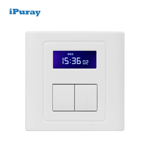 BRT-409 <span class=keywords><strong>Timer</strong></span> Digitale a Doppio Canale 220V 16 Programmi 1000W/Carico Interruttore Orario Intelligente Senza Neutro per Controllo Luci e Ventilatori - Product Image 1