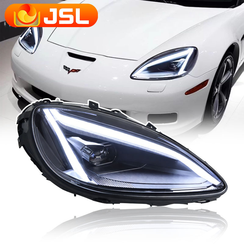 LED Headlights Assembly Upgrade For Chevrolet Corvette C6 2005-2014