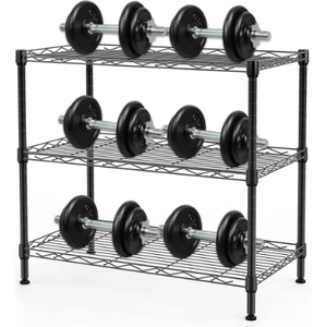 Estante de almacenamiento de 3 niveles Estantería de alambre Estante de almacenamiento de metal para organización de cocina con pies de nivelación Negro - Product Image 2