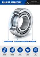 Roulement à rouleaux coniques de haute précision en acier chromé automobile 45.25x73.43x19.56mm Lm102949 / Lm102910 pour transmission de puissance