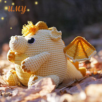 Poupées amigurumi faites à la main, dragon en peluche, dinosaure en peluche, jouet doux et câlin, animaux au crochet