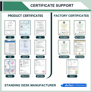 Scrivania Elettrica a 3 Gambe a Forma di <span class=keywords><strong>L</strong></span> con <span class=keywords><strong>Altezza</strong></span> Regolabile e Tre Motori, Capacità di Carico 150 kg - Product Image 5