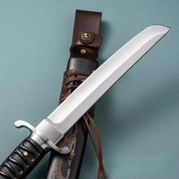 Couteau à lame fixe en acier D2, manche en bois d'ébène, couteau tactique de survie en plein air, vente en gros, 5 mm, 18 cm, couteau de camping fait main