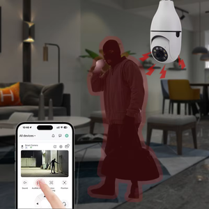 Eseecloud กล้องวงจรปิดไร้สาย Wi-Fi 1080P IP, กล้องมองกลางคืนหลอดไฟรักษาความปลอดภัยในร่ม360 PTZ สำหรับบ้านสัตว์เลี้ยงทารกรับประกัน1ปี - Product Image 3