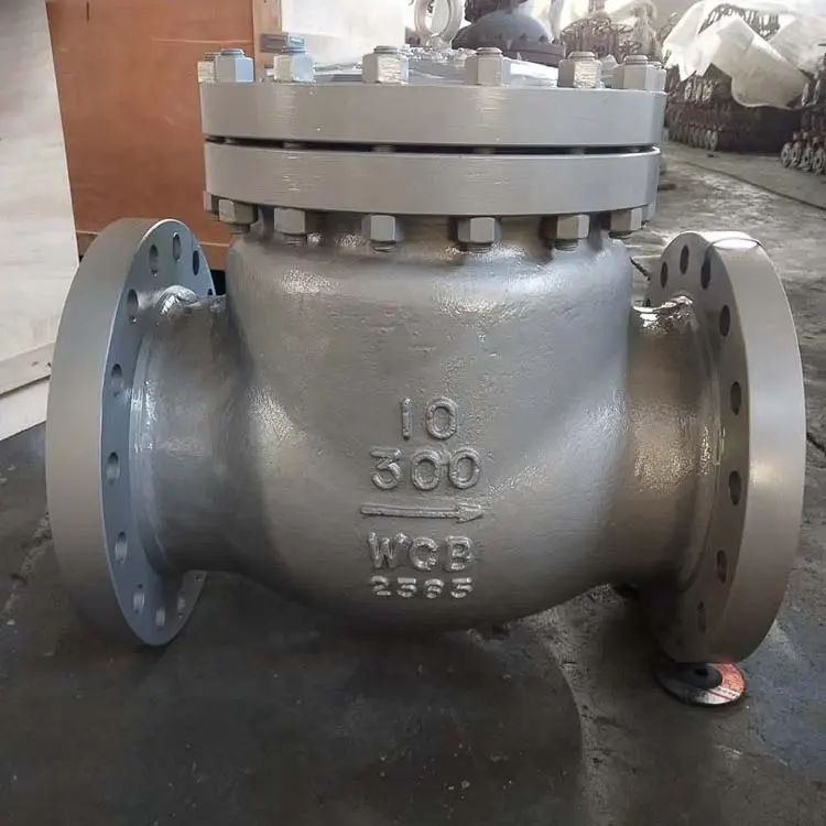 Katup cek Swing baja karbon/Stainless Steel, ujung koneksi Industrial Swing Valve Tanpa-Return