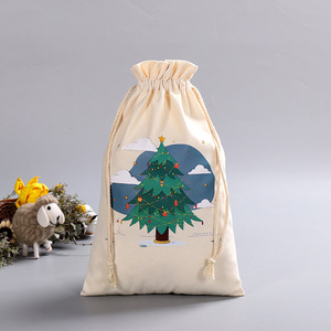 Bolsa de Gimnasio Reutilizable de Lona de Algodón Natural Personalizada de Alta Calidad con Cordón - Product Image 2
