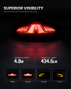 Luz Trasera para Yamaha MT-10 <span class=keywords><strong>2022</strong></span>-2024 con Certificación E-mark, Luz Trasera con Intermitentes para YAMAHA MT-09 MT09 <span class=keywords><strong>MT10</strong></span> 2021-<span class=keywords><strong>2022</strong></span> - Product Image 4