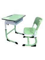 Table d'écolier moderne avec chaise réglable en hauteur, ensemble scolaire