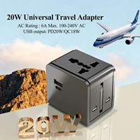 Chargeur rapide Foxcan 20W PD Type-C avec entrée AC, logo personnalisé, adaptateur prise EU, populaire dans le monde entier, Allemagne, France, Europe