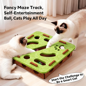 Nuovi Giocattoli Interattivi in Feltro per Gatti 2026, Labirinto Divertente per lo Sviluppo dell'Intelligenza, 3 Colori, Confezione in Scatola - Product Image 3