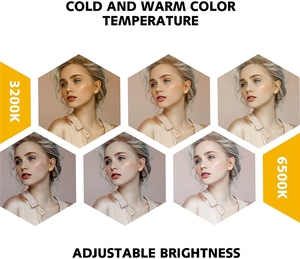 <span class=keywords><strong>2021</strong></span> 18 "Rechargeable alimenté par batterie Selfie remplir lampe Dimmable beauté maquillage Selfie anneau lumière avec trépied support sac de transport - Product Image 6