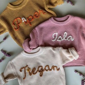 เสื้อสเวตเตอร์ถัก100% บูติค Rts เสื้อสเวตเตอร์ผ้าฝ้ายถักสีพื้นสำหรับเด็กวัยหัดเดินเสื้อสเวตเตอร์เฉพาะบุคคลสำหรับเด็ก - Product Image 5