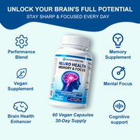 Best-seller - Complément alimentaire pour le soutien du cerveau - Capsules cognitives - Capsules de phosphatidylsérine