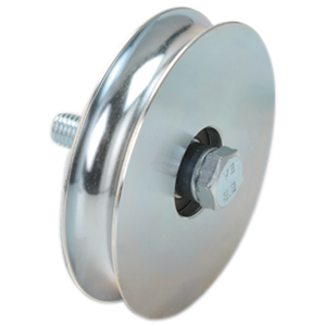 Ruota con bullone per cancelli, scanalatura tonda 120 mm - Product Image 1