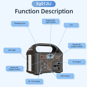Estación de Energía Portátil, Generador <span class=keywords><strong>Solar</strong></span> de 100W PWM <span class=keywords><strong>con</strong></span> Batería LiFePO4 para Uso en Exteriores y en el Hogar, <span class=keywords><strong>con</strong></span> <span class=keywords><strong>Linterna</strong></span>, <span class=keywords><strong>Panel</strong></span> <span class=keywords><strong>Solar</strong></span> y Carga para Automóvil - Product Image 3
