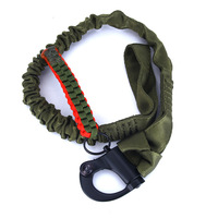 Longueur 55cm élastique élastique corde de sécurité River Runner tactique fronde libération rapide taille rapide accrocher boucle longes Paracord