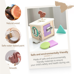 Nuevo Juguete Educativo Montessori 19-24, Caja <span class=keywords><strong>de</strong></span> <span class=keywords><strong>Madera</strong></span> Resistente con Diseño <span class=keywords><strong>de</strong></span> Ardilla, Juguete <span class=keywords><strong>de</strong></span> Bloqueo Montessori para Niños Pequeños, Desarrollo <span class=keywords><strong>de</strong></span> Motricidad Fina - Product Image 4