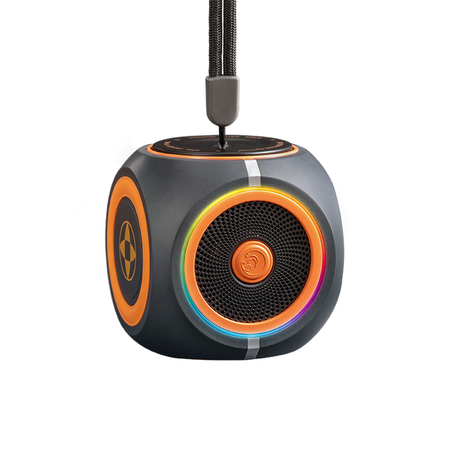 Portable Wireless Speaker HD Sound With Fidget Spinner Finger TWS Pairing RGB BT Electronic Accessory With Wrist Strap Color Box