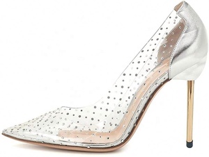Women's Crystal-adorned Transparent Pointed-toe High-heeled <b>Shoes</b> with Transparent Crystal Soles High-heeled <b>Shoes</b> Sexy Pumps - Product Image 3