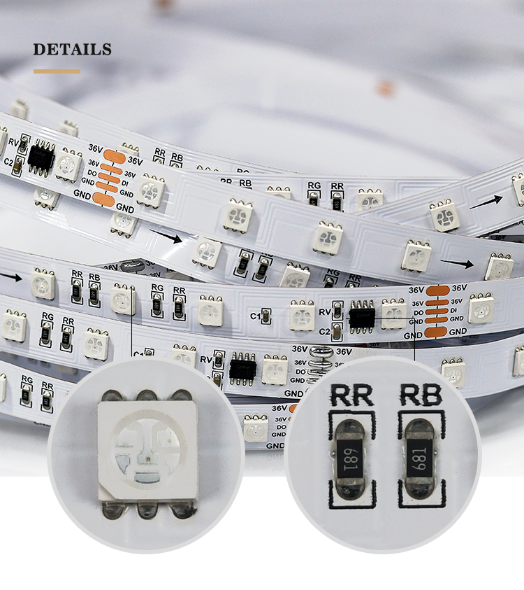 New Magic color 36V WS2811 LC8806S Digital rgb flex led strip 54leds/m 30m/roll New Product